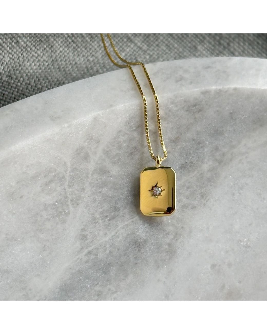 Clemence Wren Metallic Gemstone Token Pendant Necklace