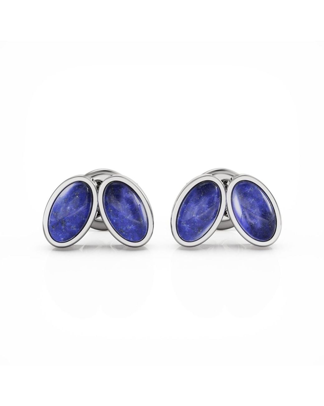 Linda Fiore Blue You & Me Baby Sterling Earrings With Lapis Lazuli