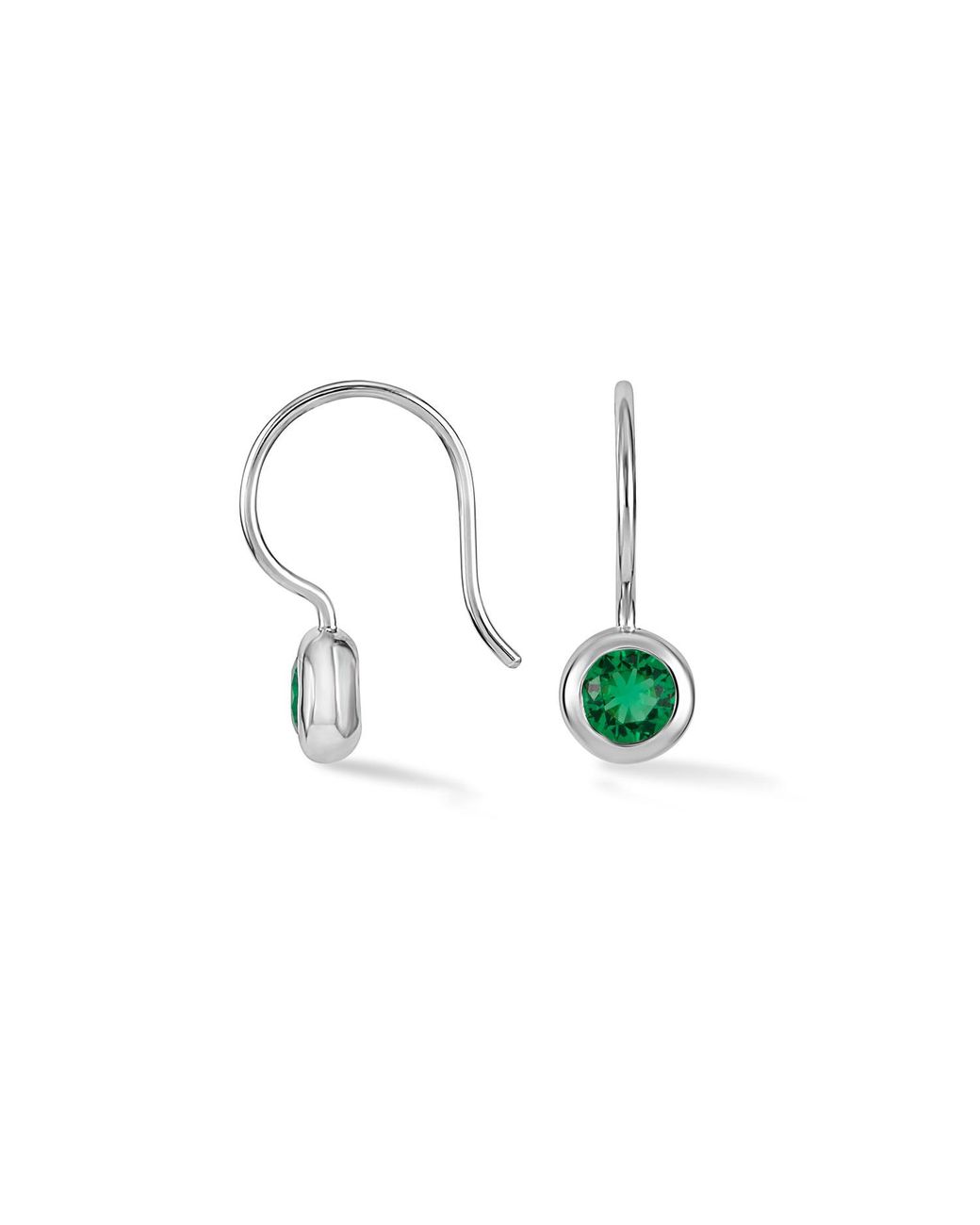 Dower & Hall Green Garnet Dewdrop Earrings