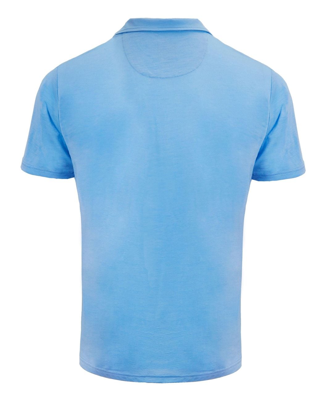 Lords of Harlech Blue Bobby Merino Jersey Collared Shirt for men