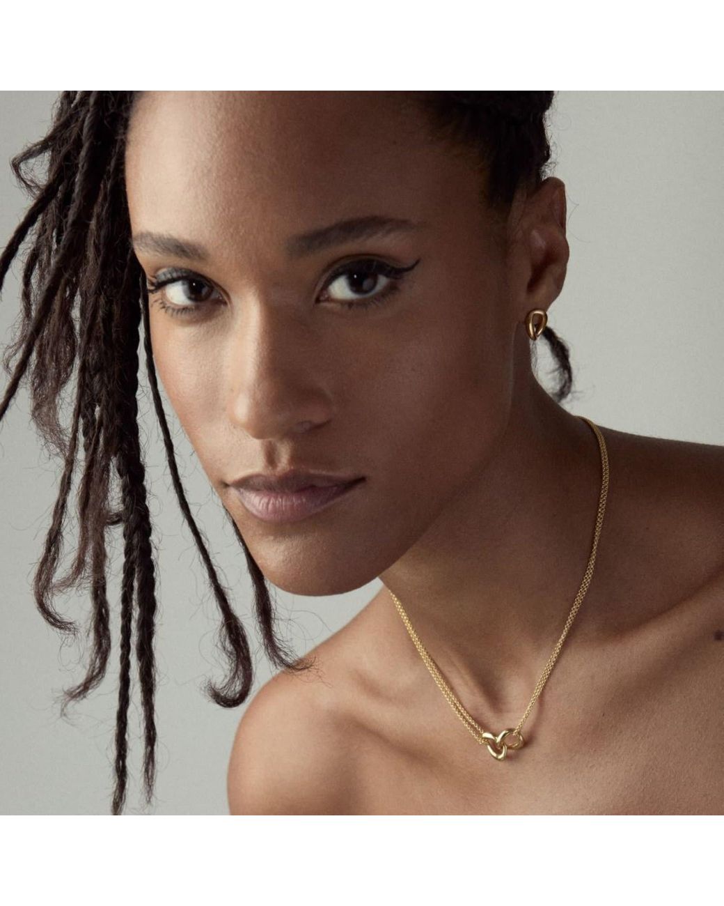 Dinny Hall Metallic Wave Studs