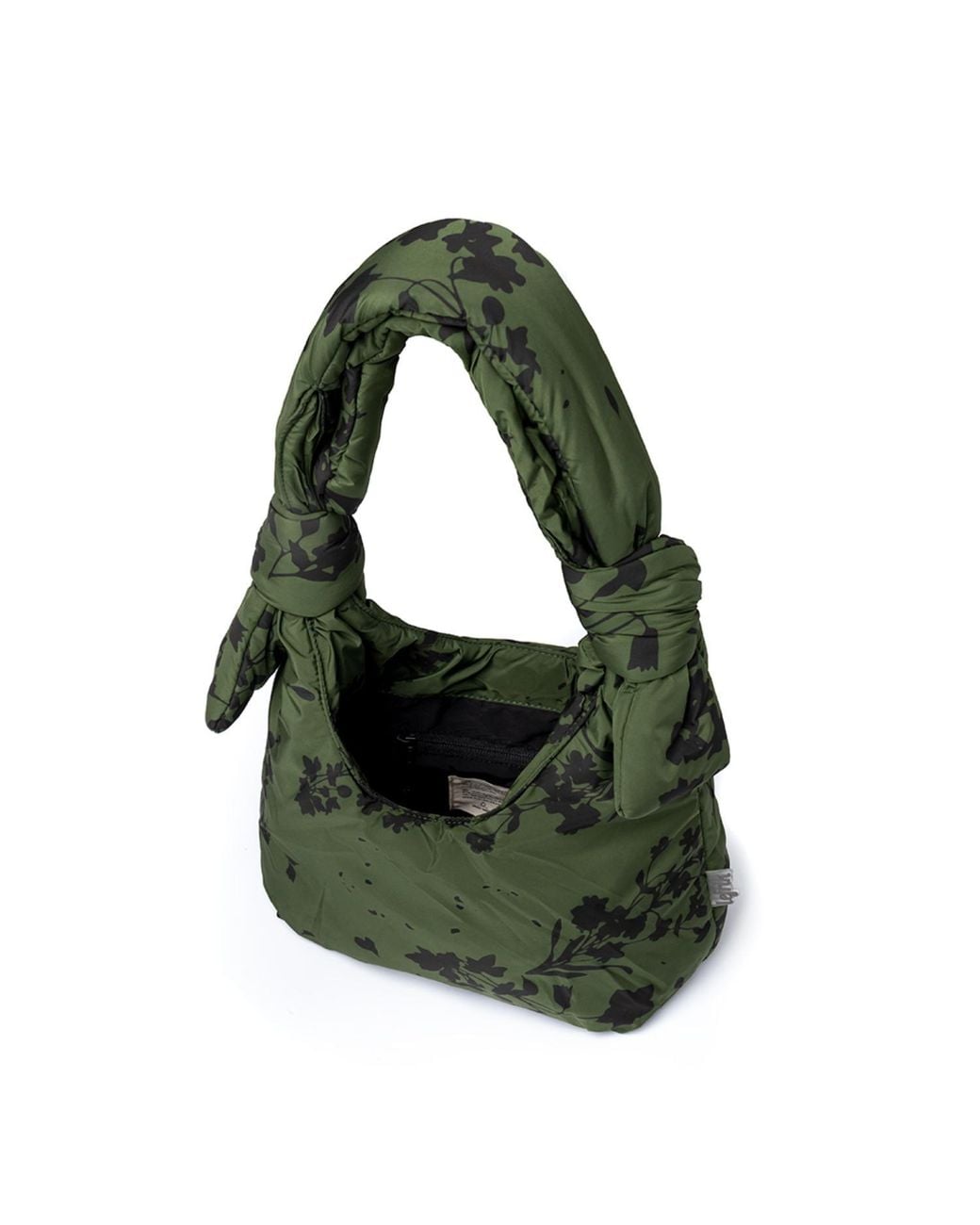 Lefrik Green Biwa Puffy Mini Bag Floral