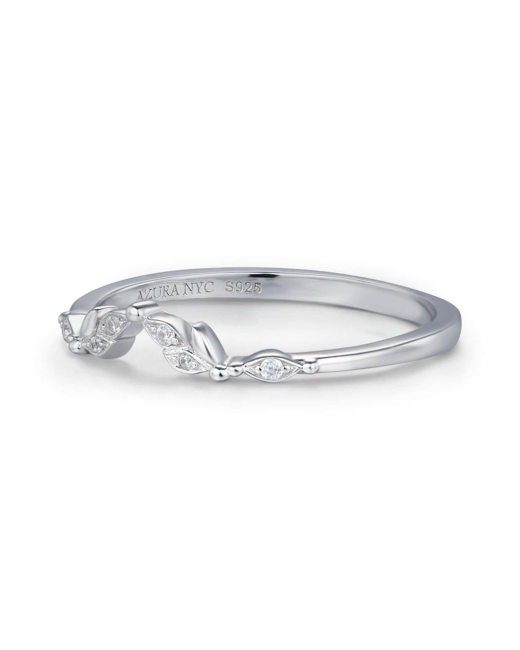 Azura Jewelry New York White Gleam Band Vermeil