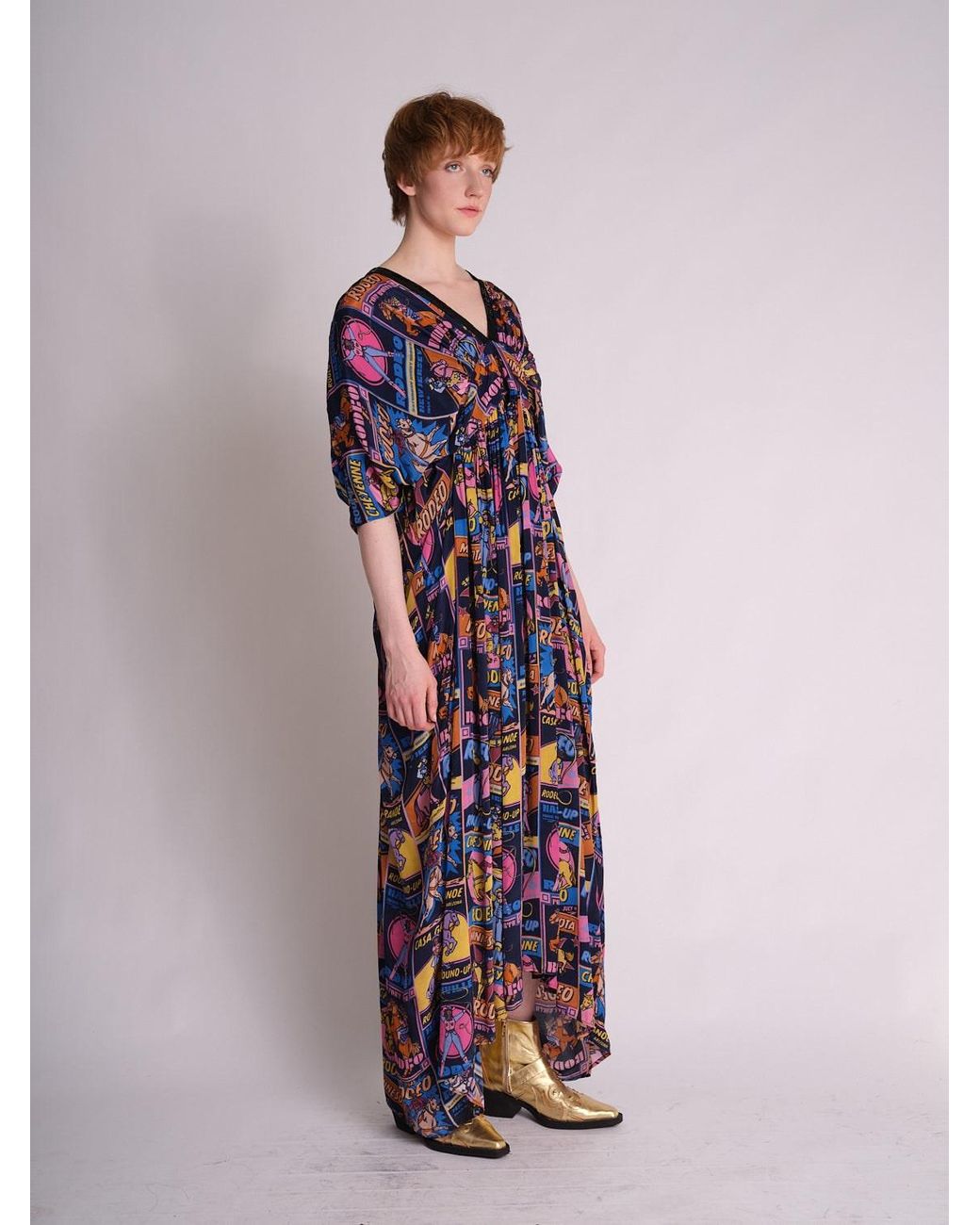 Any Old Iron Blue Rodeo Kaftan Dress