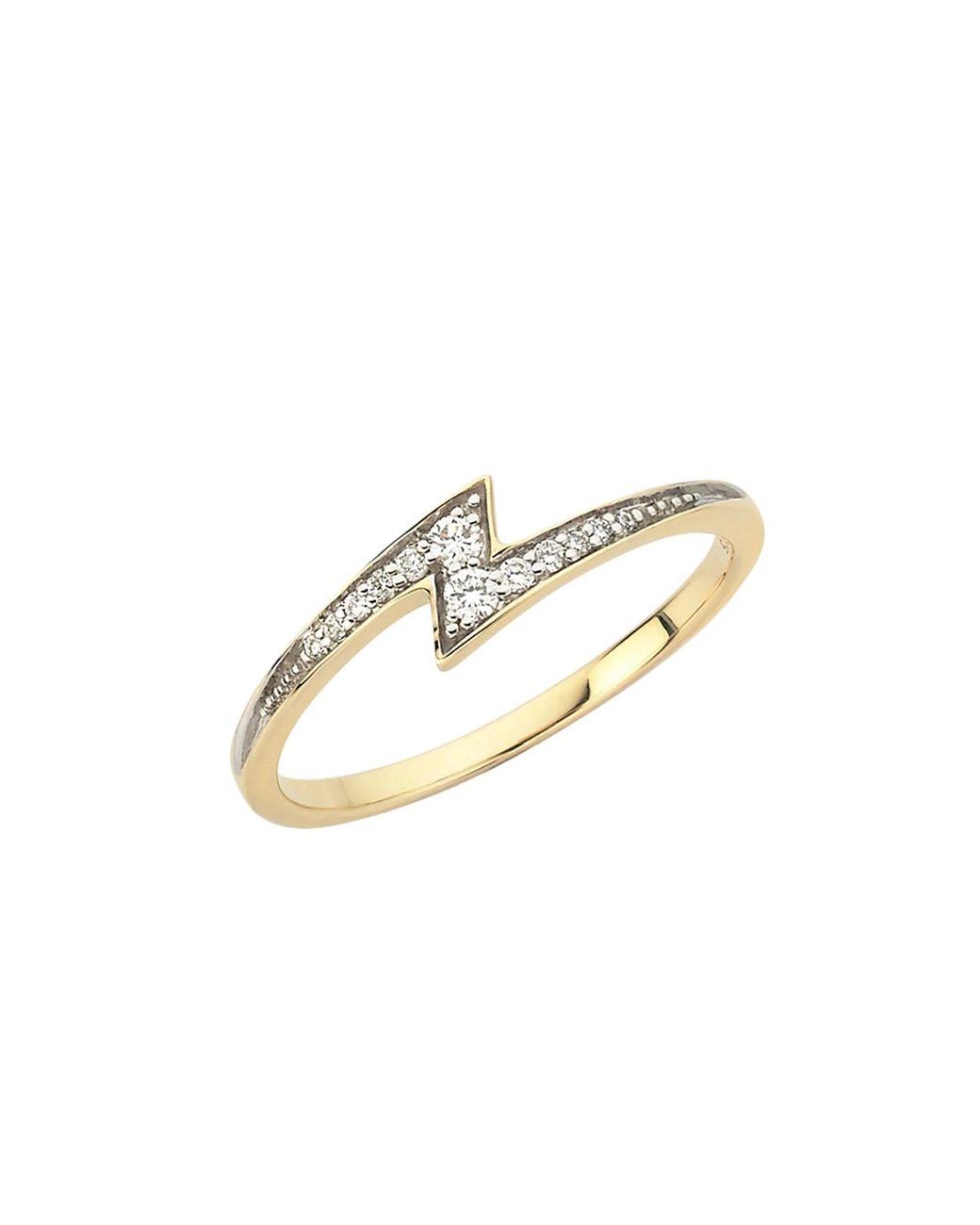 Zoe & Morgan White Zap Diamond Ring