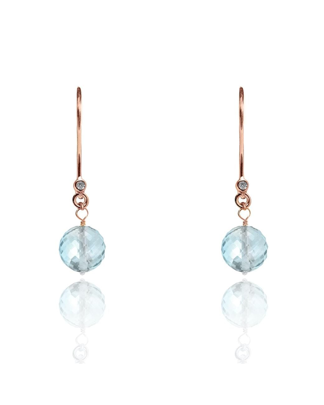 Kaizarin Blue Aquamarine Drop Earrings