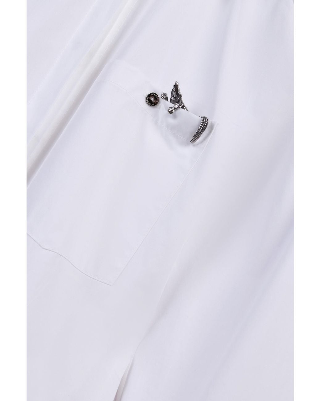 Nocturne White Waist Tie Accessory Shirt