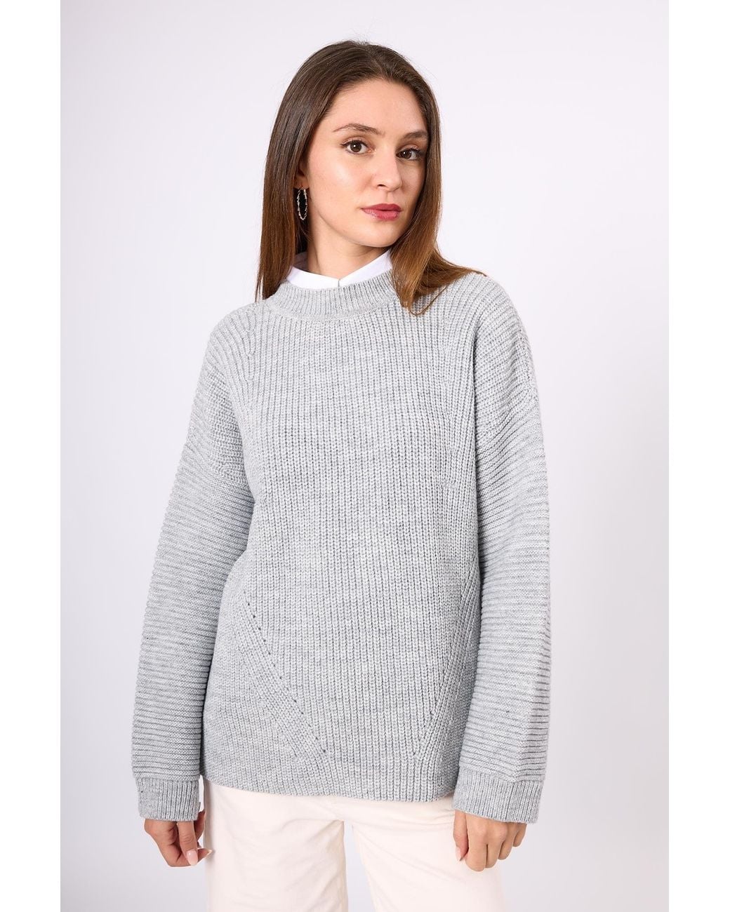 Peraluna Gray Nikita Thessaloniki Knit Pullover