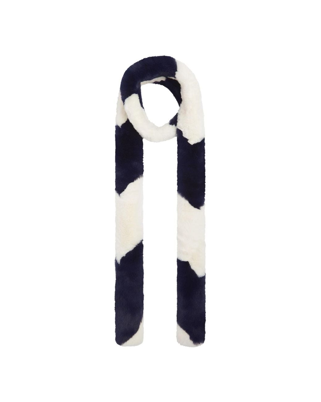 Nooki Design Blue ziggy Faux Fur Scarf-navy