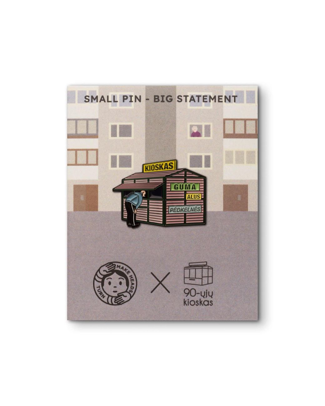 Make Heads Turn Green Enamel Pin Kiosk
