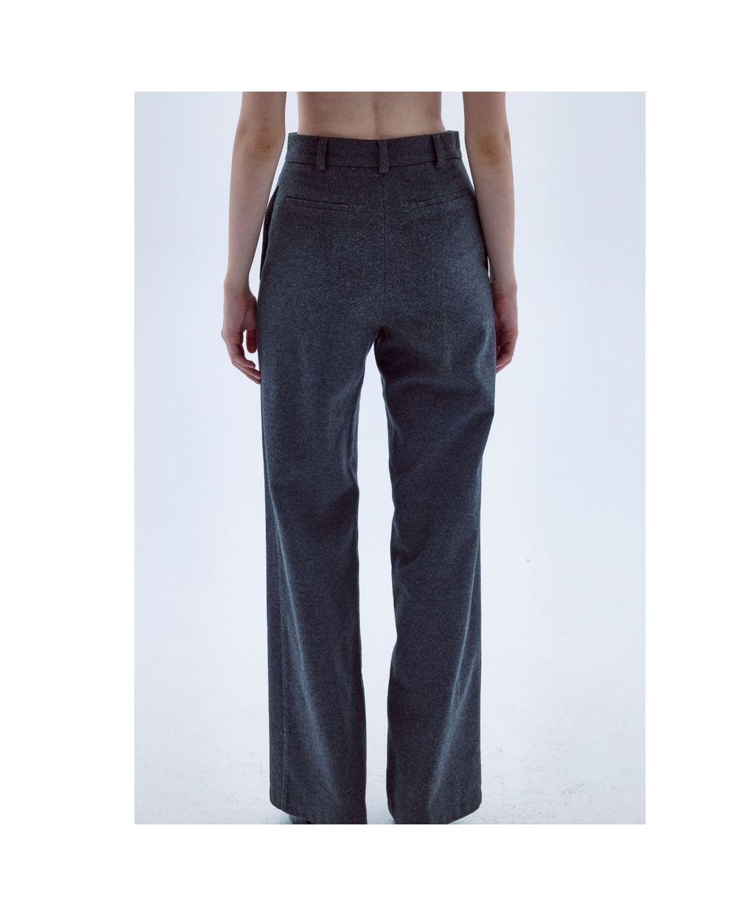 NAZLI CEREN Blue Millie Wool Trousers