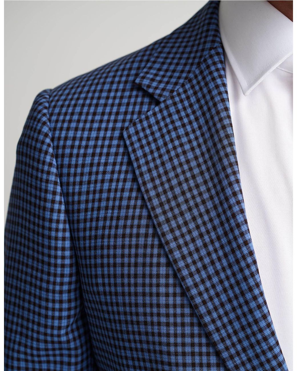 Gresham Blake Blue Gingham Jacket for men