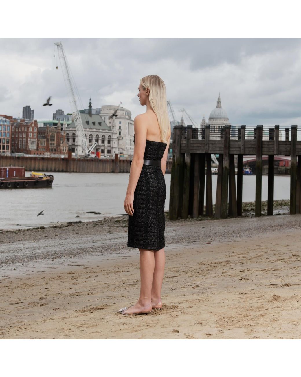 RUE AGTHONIS Black Lendemain Dress