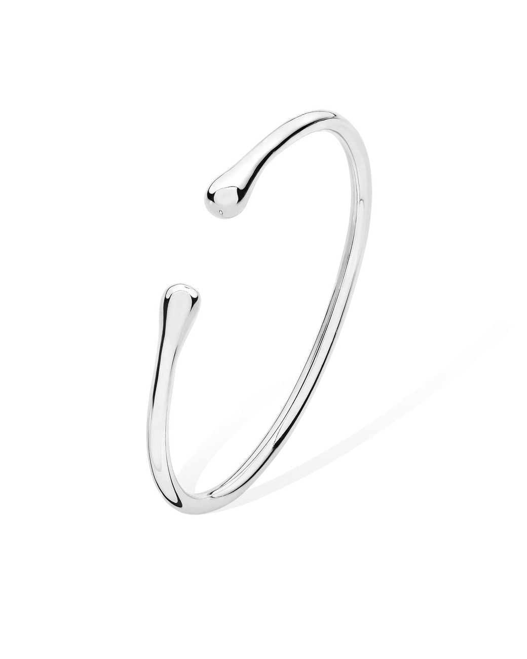 Lucy Quartermaine Metallic Sterling Twist Drop Bangle