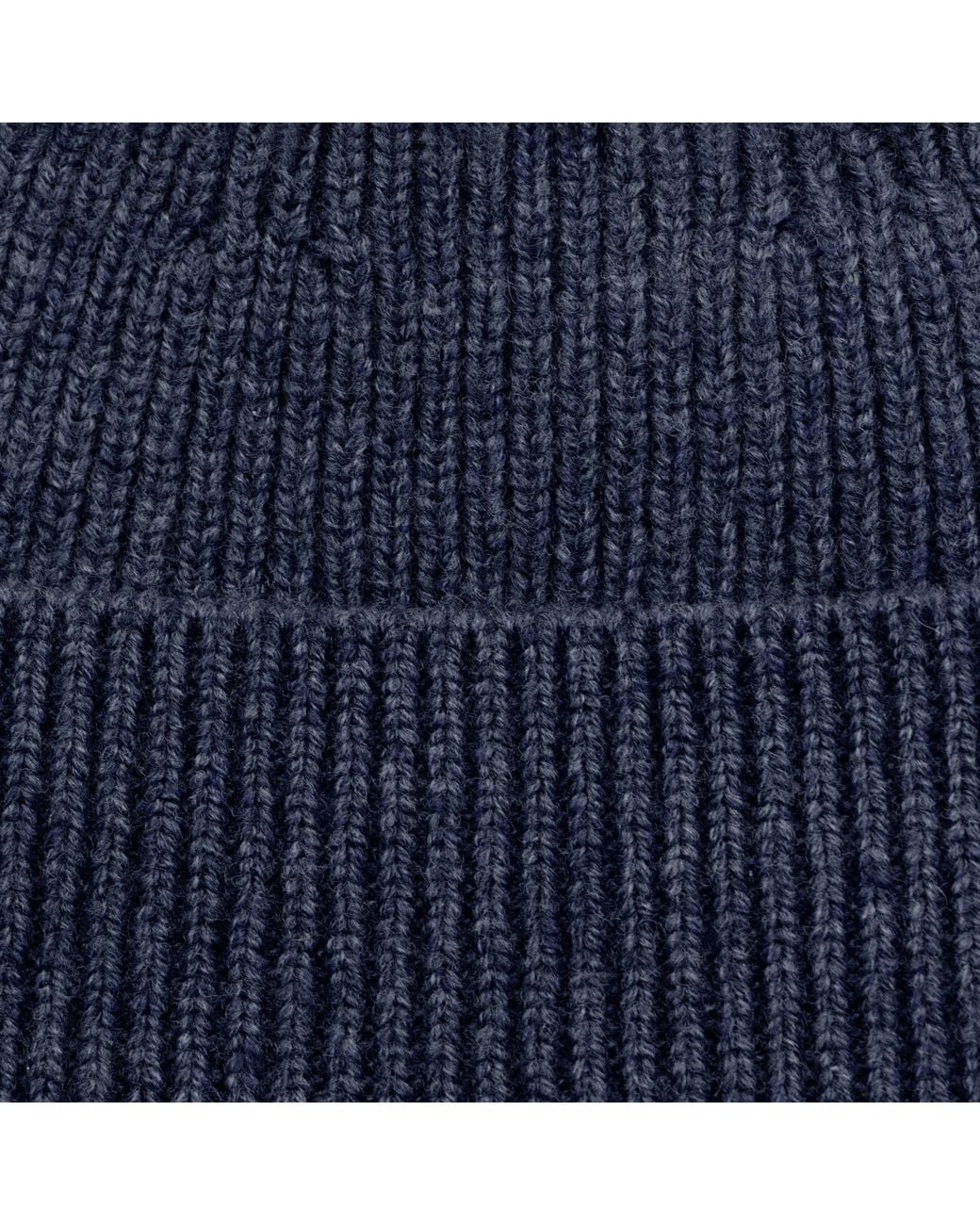 Paul James Knitwear Blue Lightweight Merino Cashmere Beaulinee Beanie