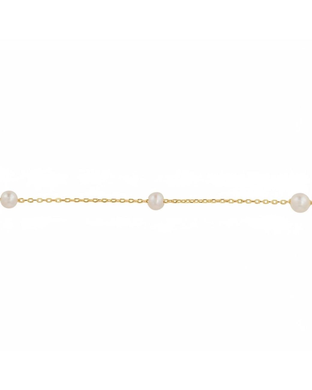Latelita London Metallic Neutrals Solid 14K Natural Spaced Pearl Bracelet