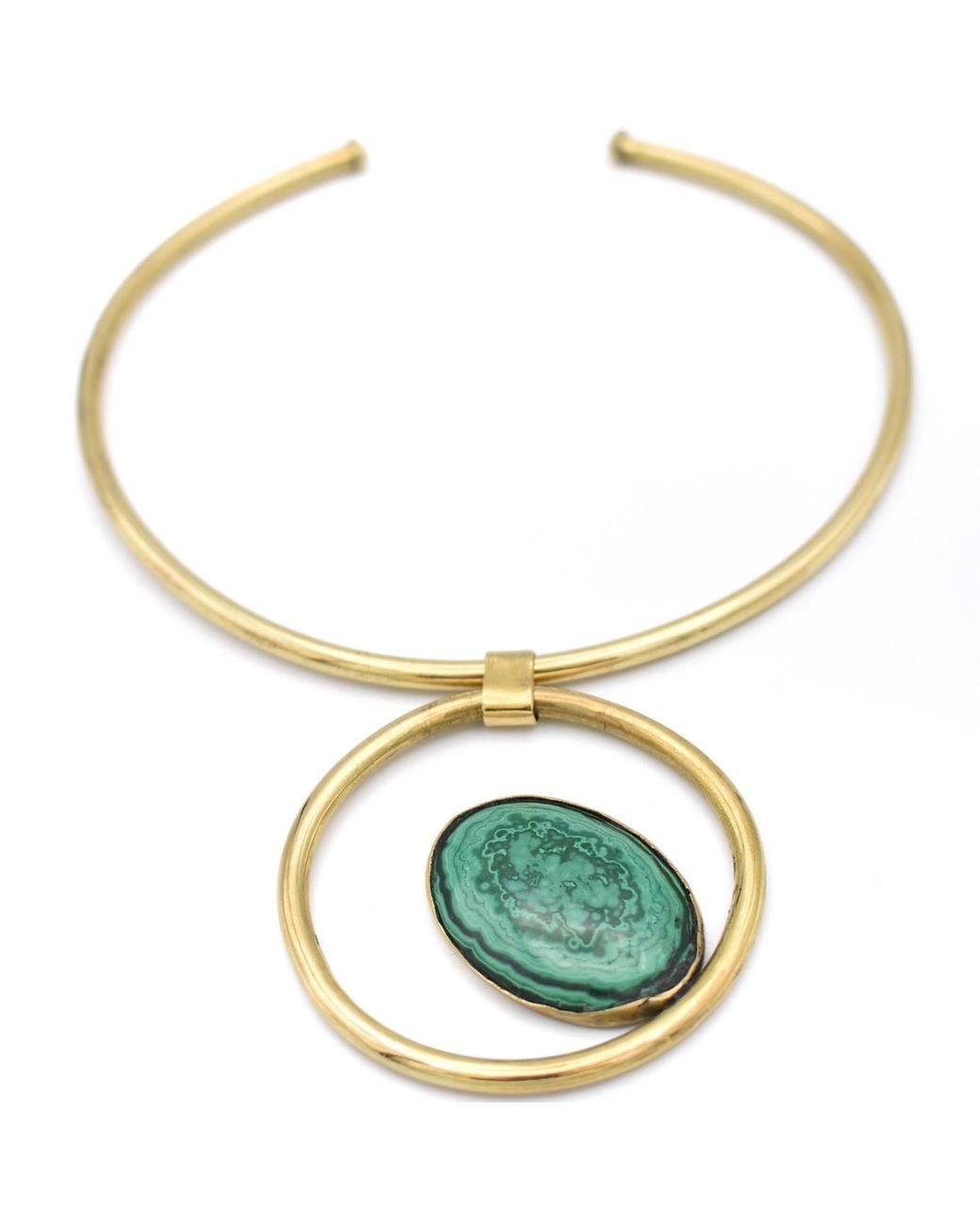 Lala Salama Blue Emerald Malachite Choker