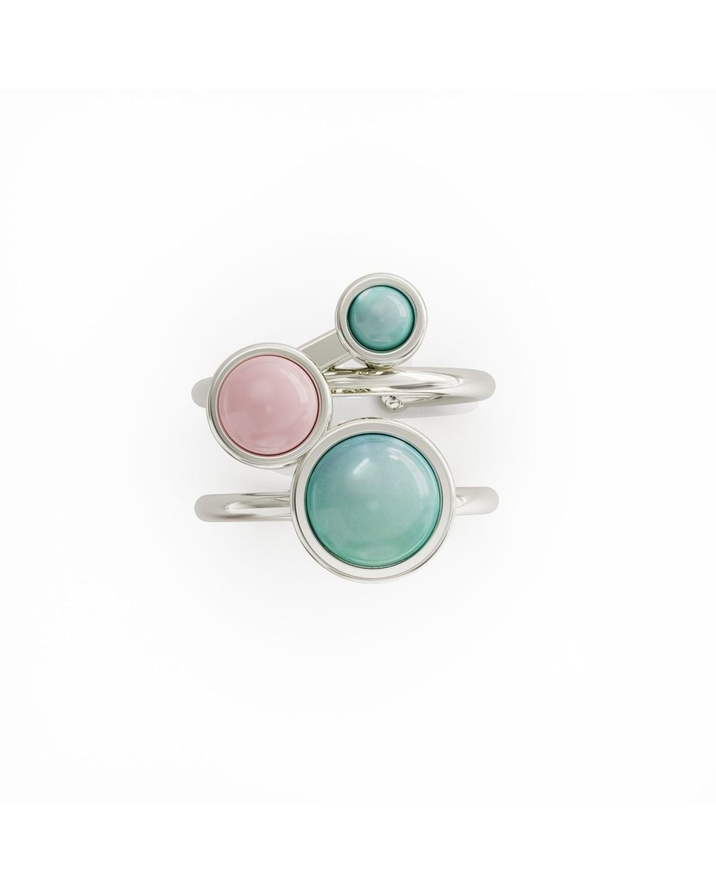 Linda Fiore Metallic Aurora Ring Sterling