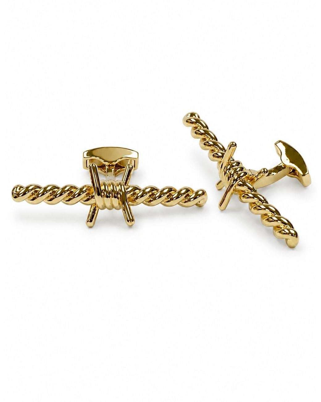 Gresham Blake Metallic Barbed Wire Cufflinks for men