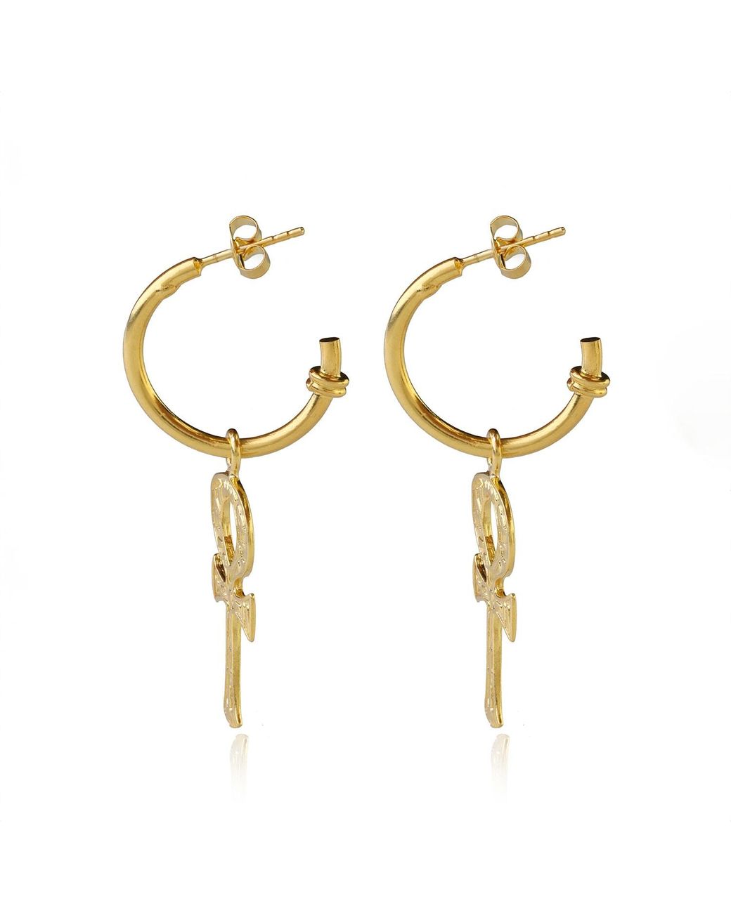 Ece London Metallic The Ankh Earrings