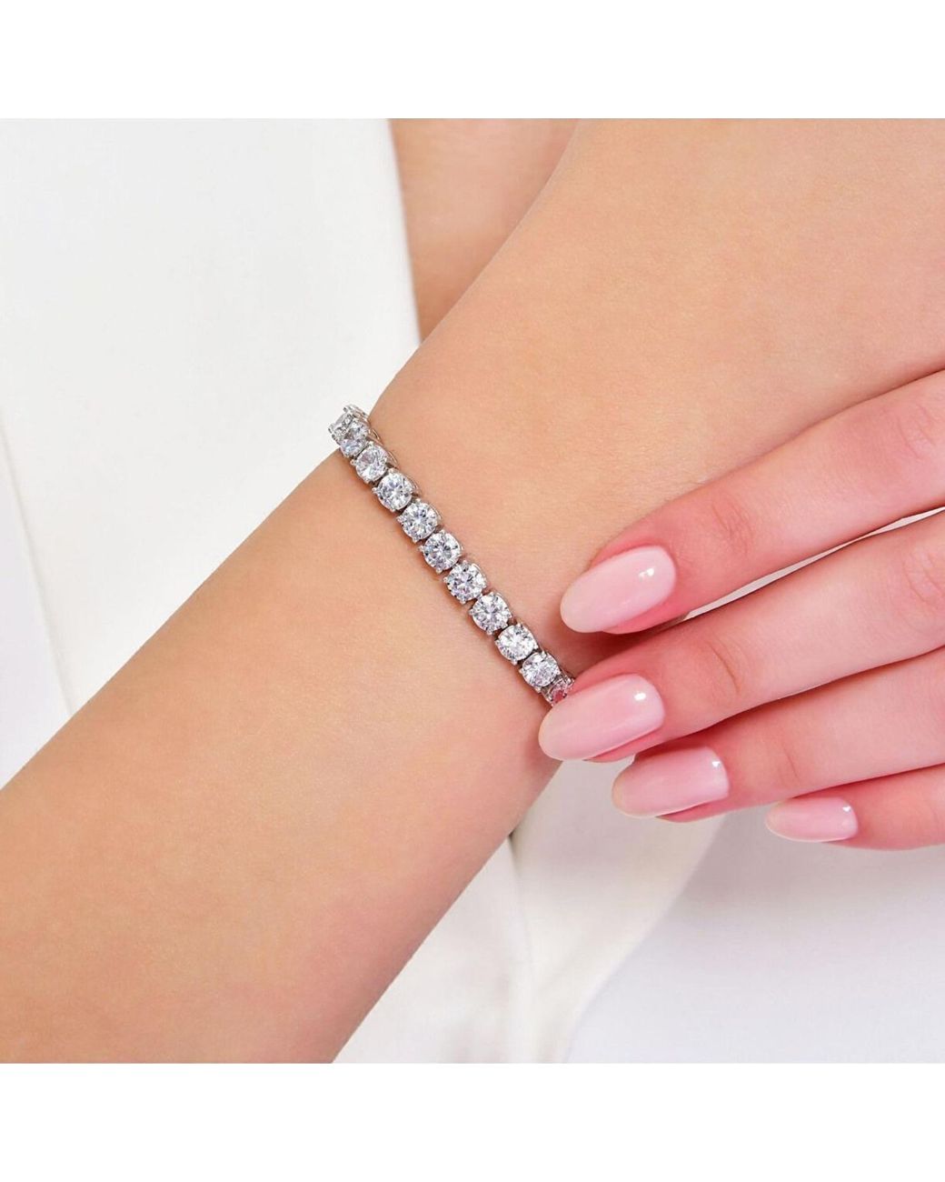 Spero London Metallic Sterling 5Mm Tennis Bracelet