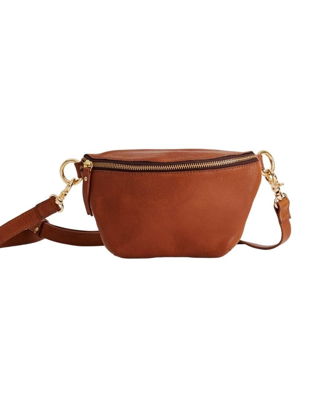 VIDA VIDA Brown Luxury Leather Sling Bum Bag Tan