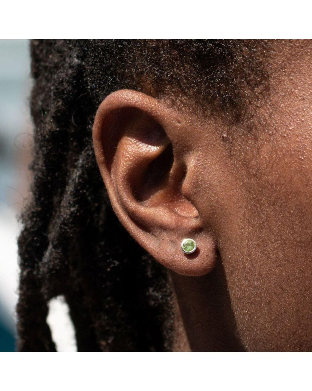 Lily Charmed Green August Birthstone Stud Earrings