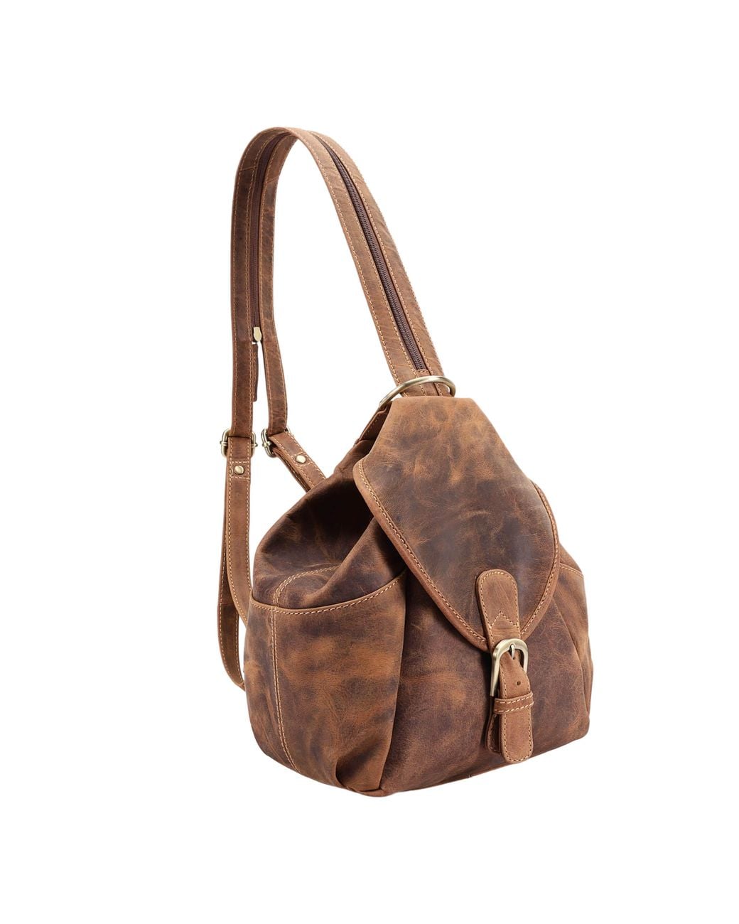 Lloyd Baker Brown Satna Leather Backpack