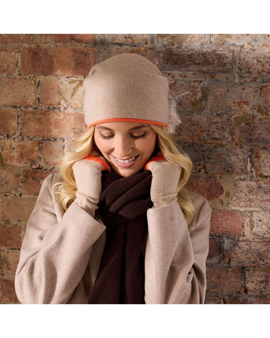 Cove Natural Cashmere & Beanie Hat