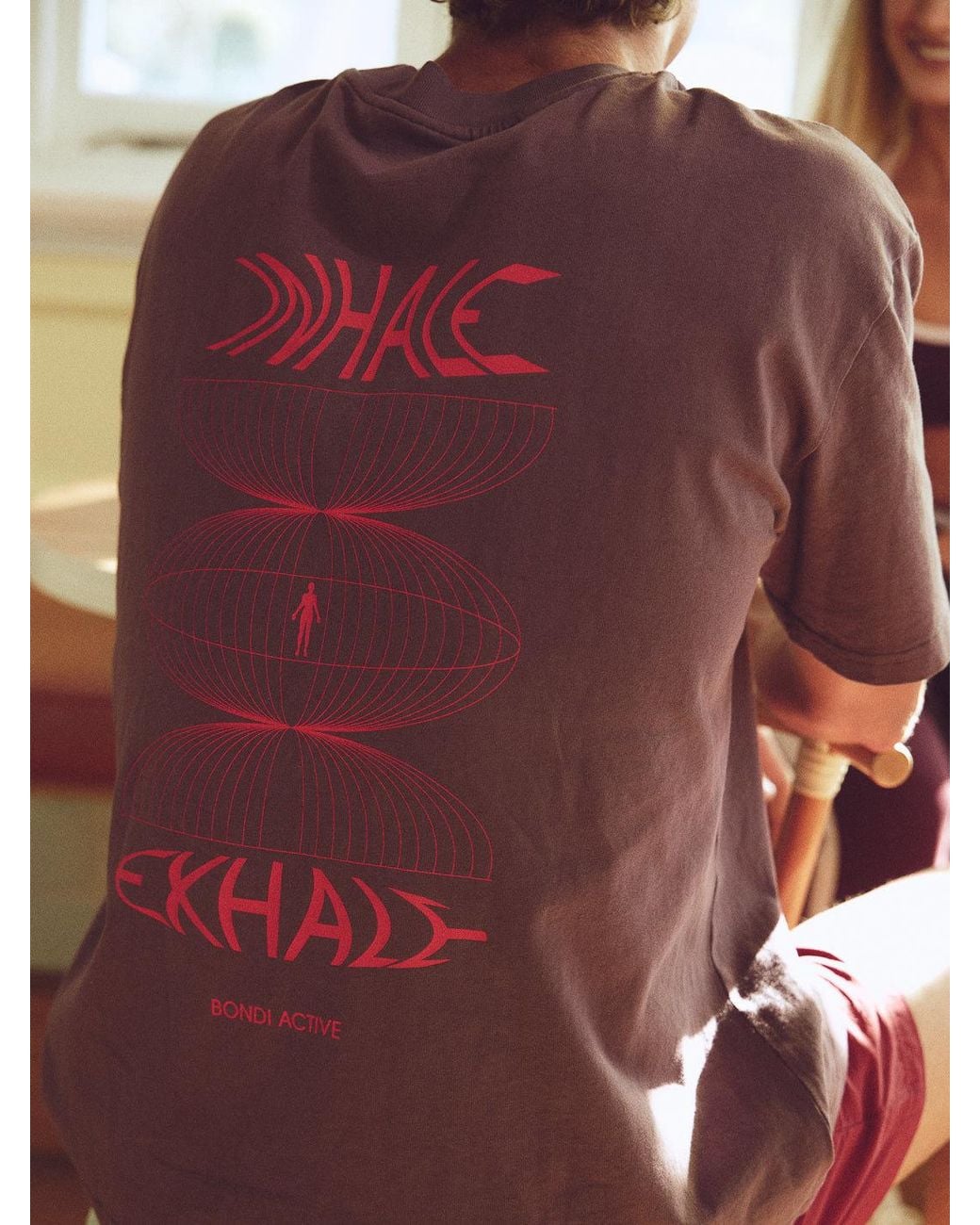 Bondi Active Red Neutrals Forma Inhale Exhale Tee for men