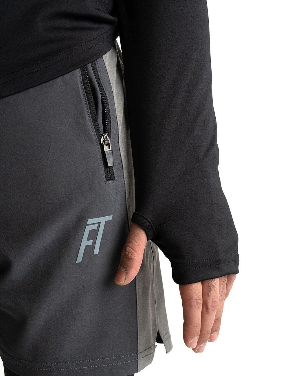 Foster Taylor Black Ft Quarter Zip Mock Neck for men