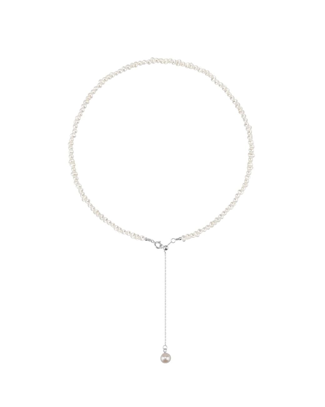 Lisa&Co. Metallic Necklace Organic Pearls S