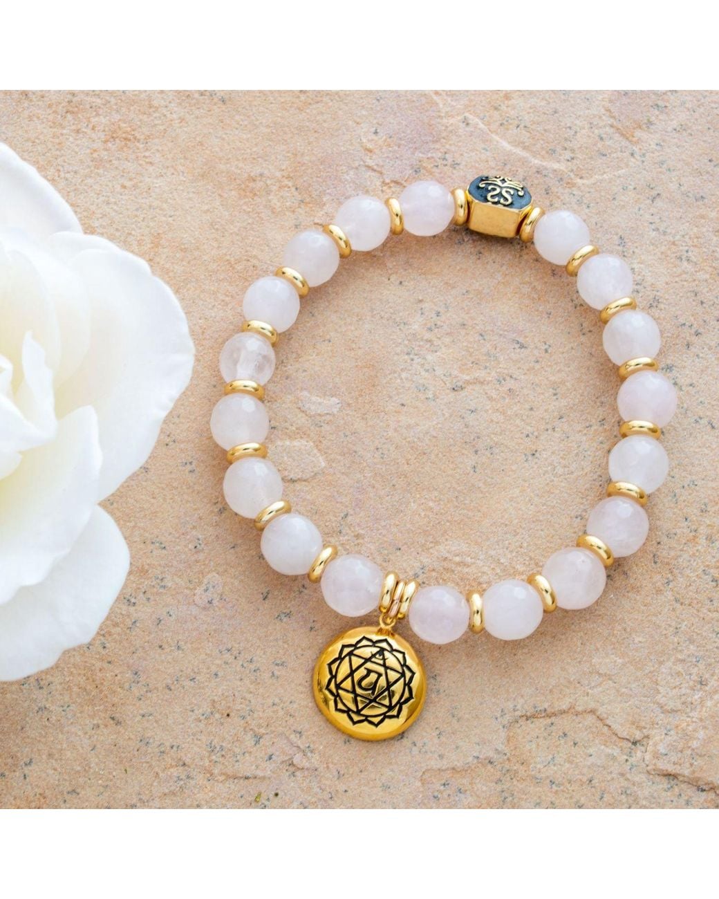 Seven Saints Pink Heart Chakra Activation Madagascar Rose Quartz Bracelet