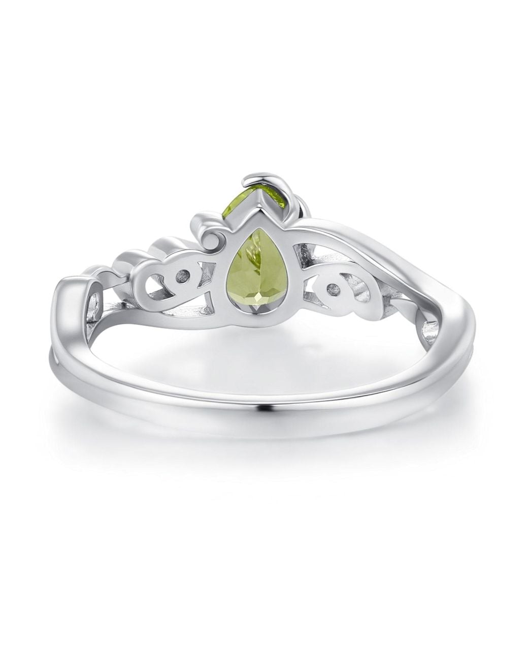 Azura Jewelry New York White Springtide Bloom Peridot Ring Vermeil
