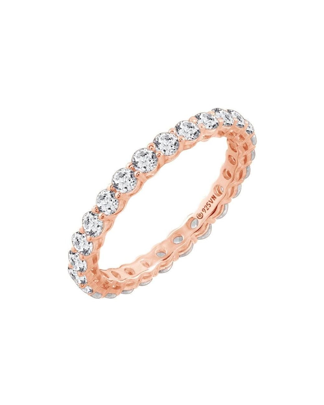 Diamonbliss Metallic 2.5Mm Round Cut Eternity Ring
