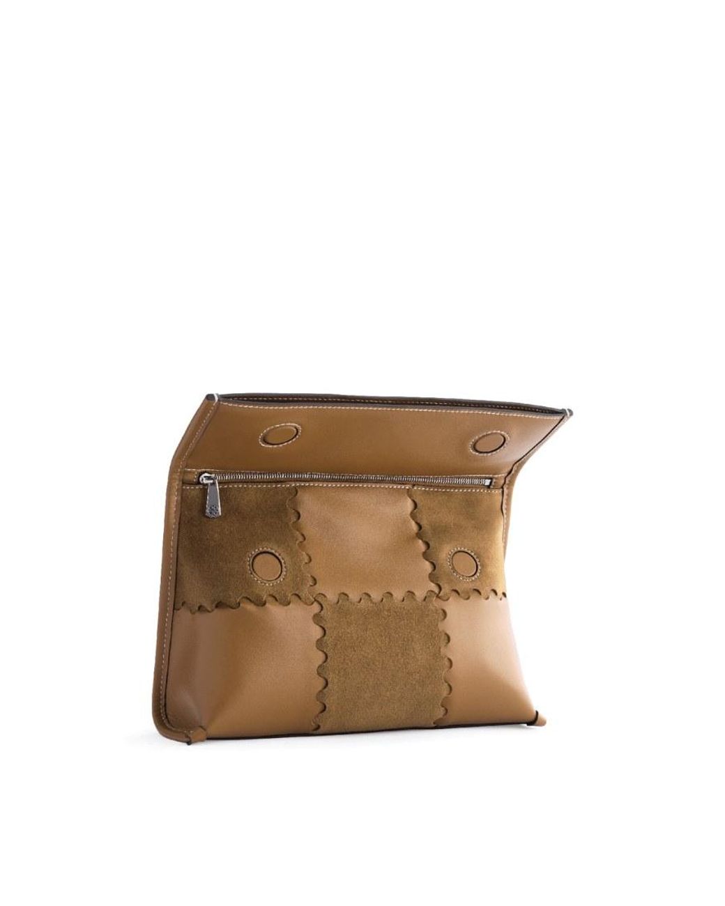 Orange Cube Natural Square Stitch Messenger Bag