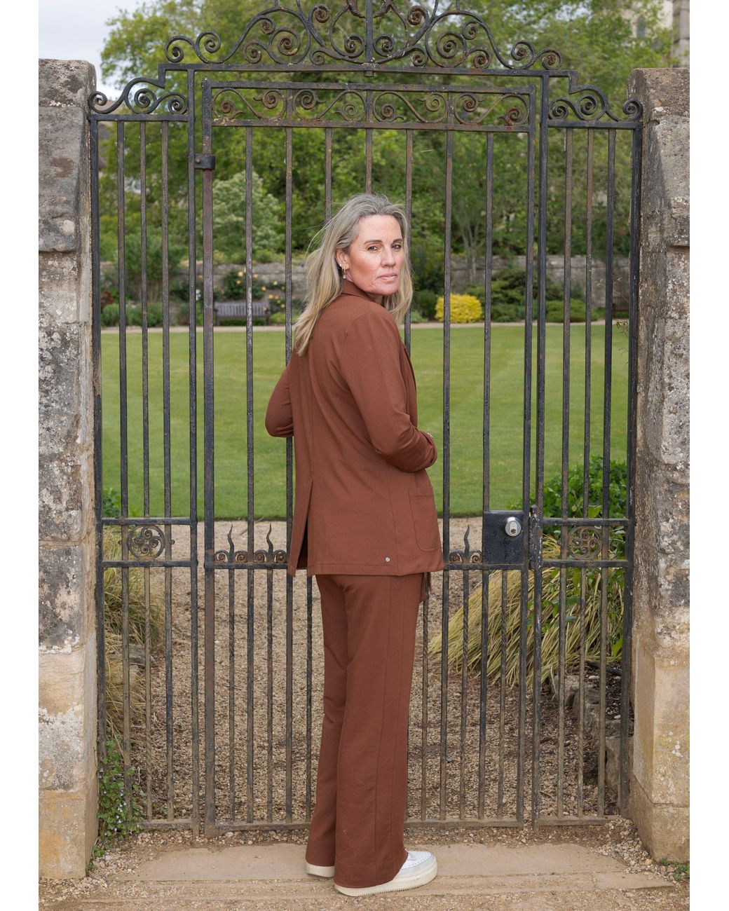 Weartwo London Brown Goddess Wide Leg Trousers, Praline