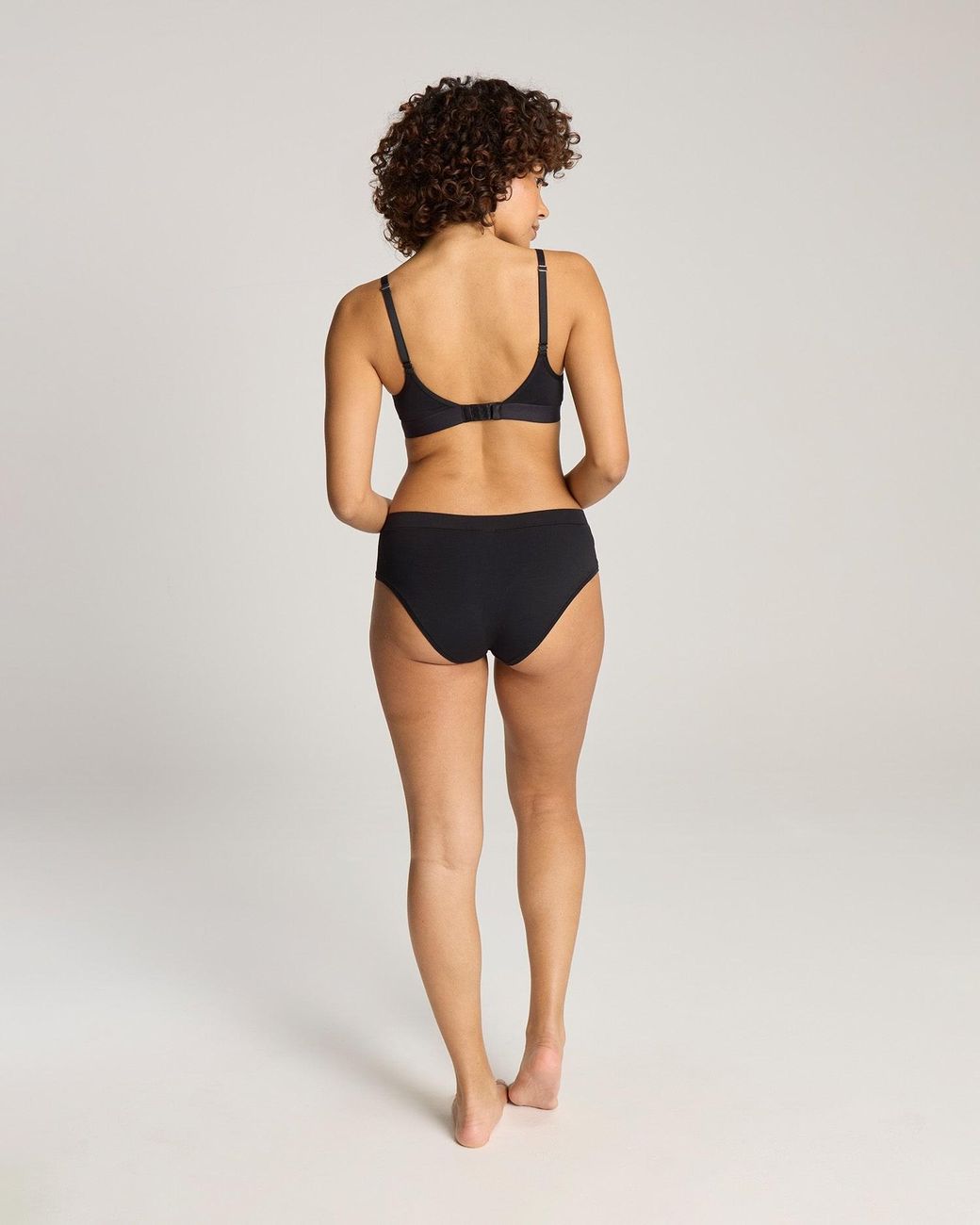 Nudea Black Cotton Modal Contour Scoop Bralette