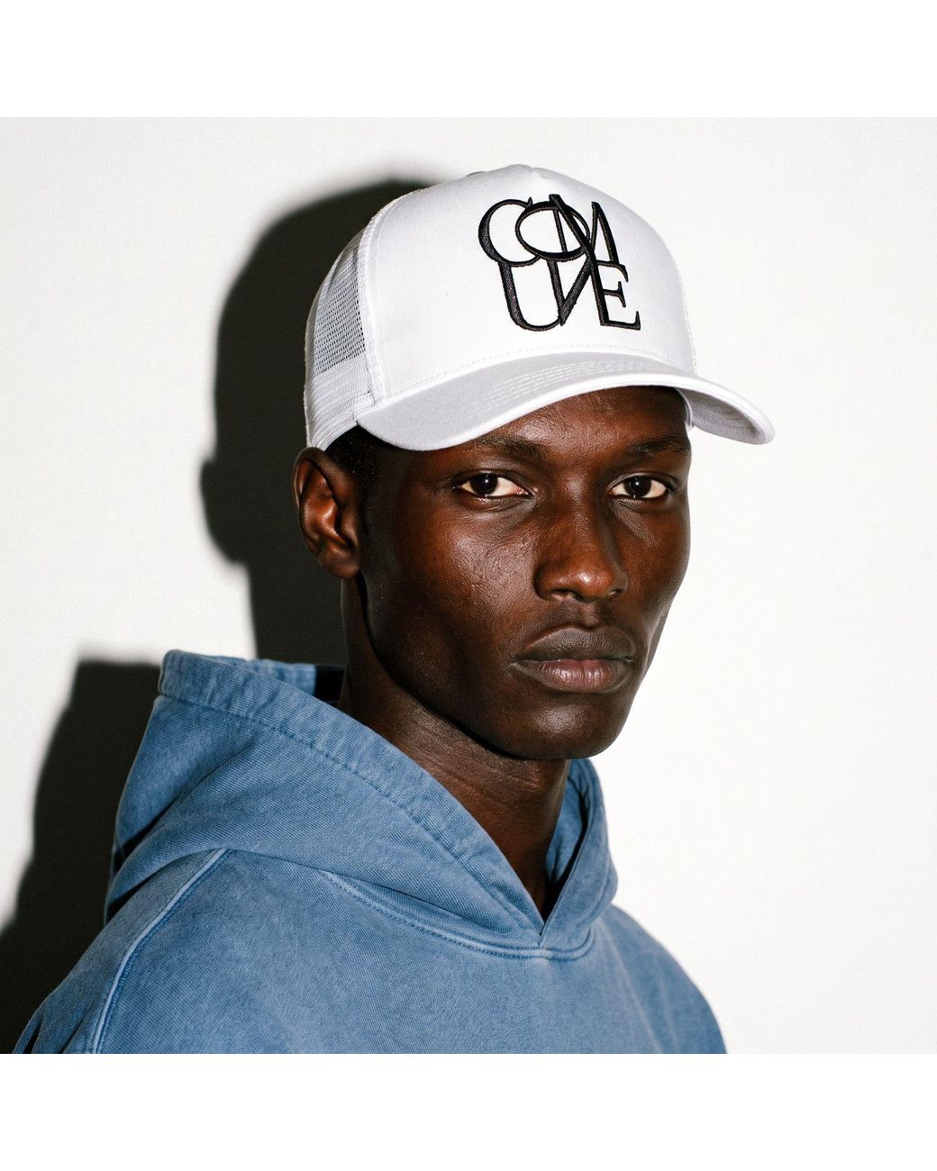 Comune White Stack Trucker Hat for men
