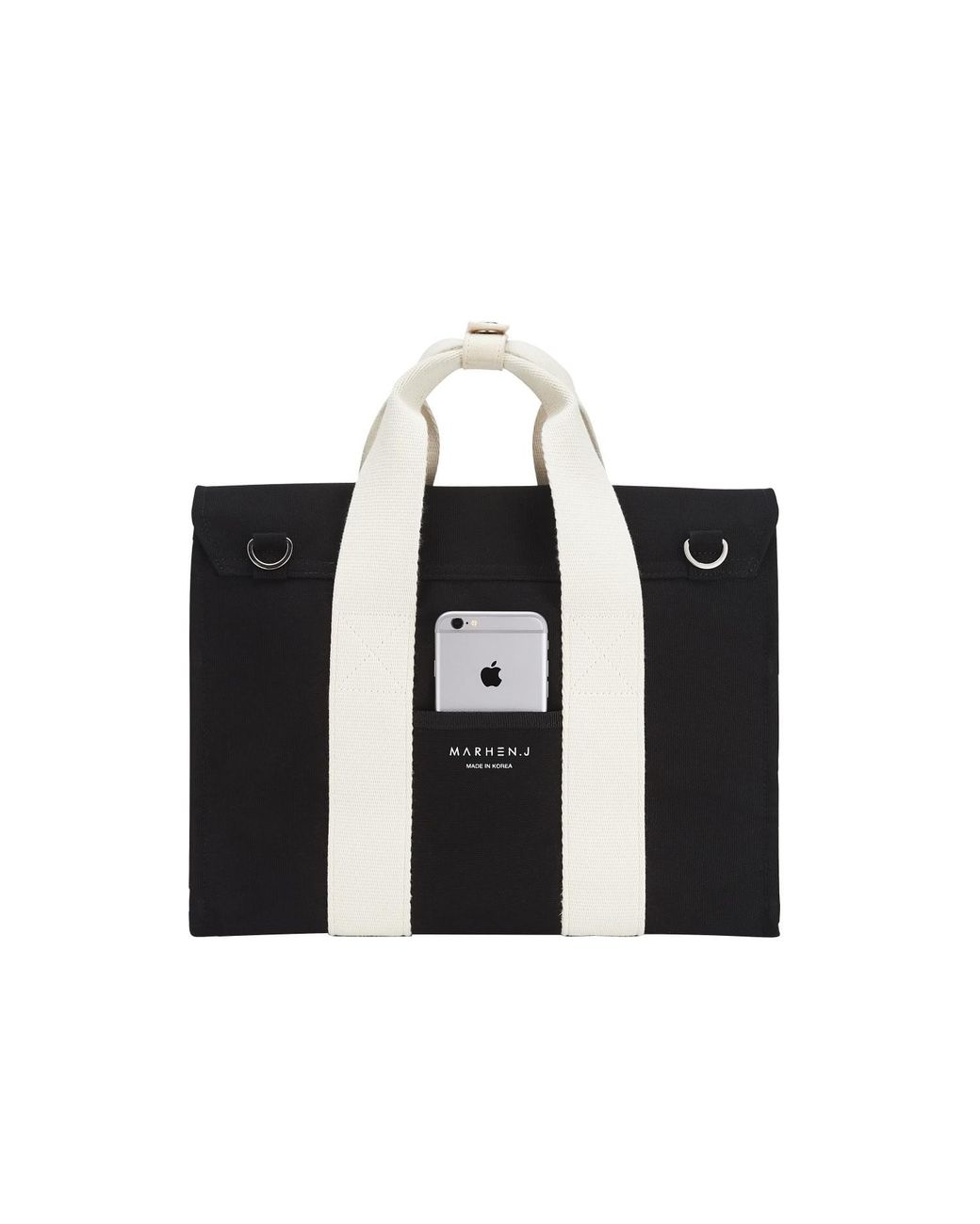 MARHEN.J Black Canvas Tote Bag