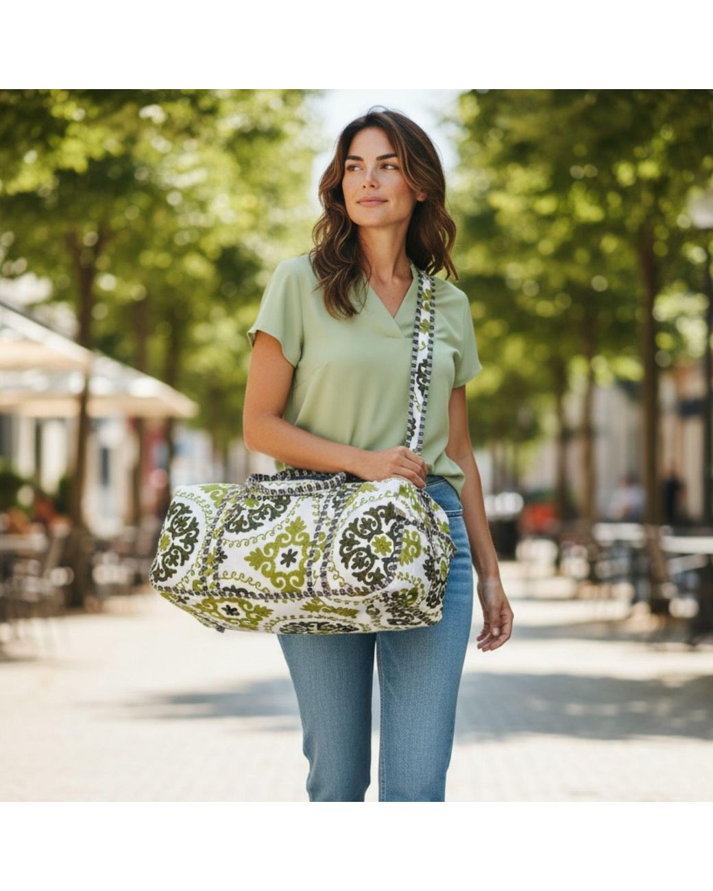 Conscious Yoga Collective Metallic The Suzani Weekender for men