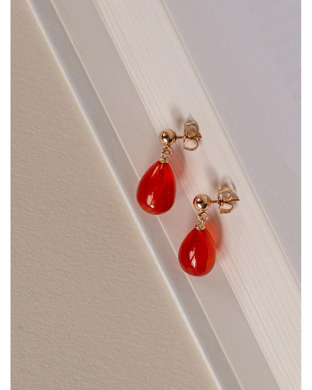 Katy Faye Orange August Sardonyx Earrings