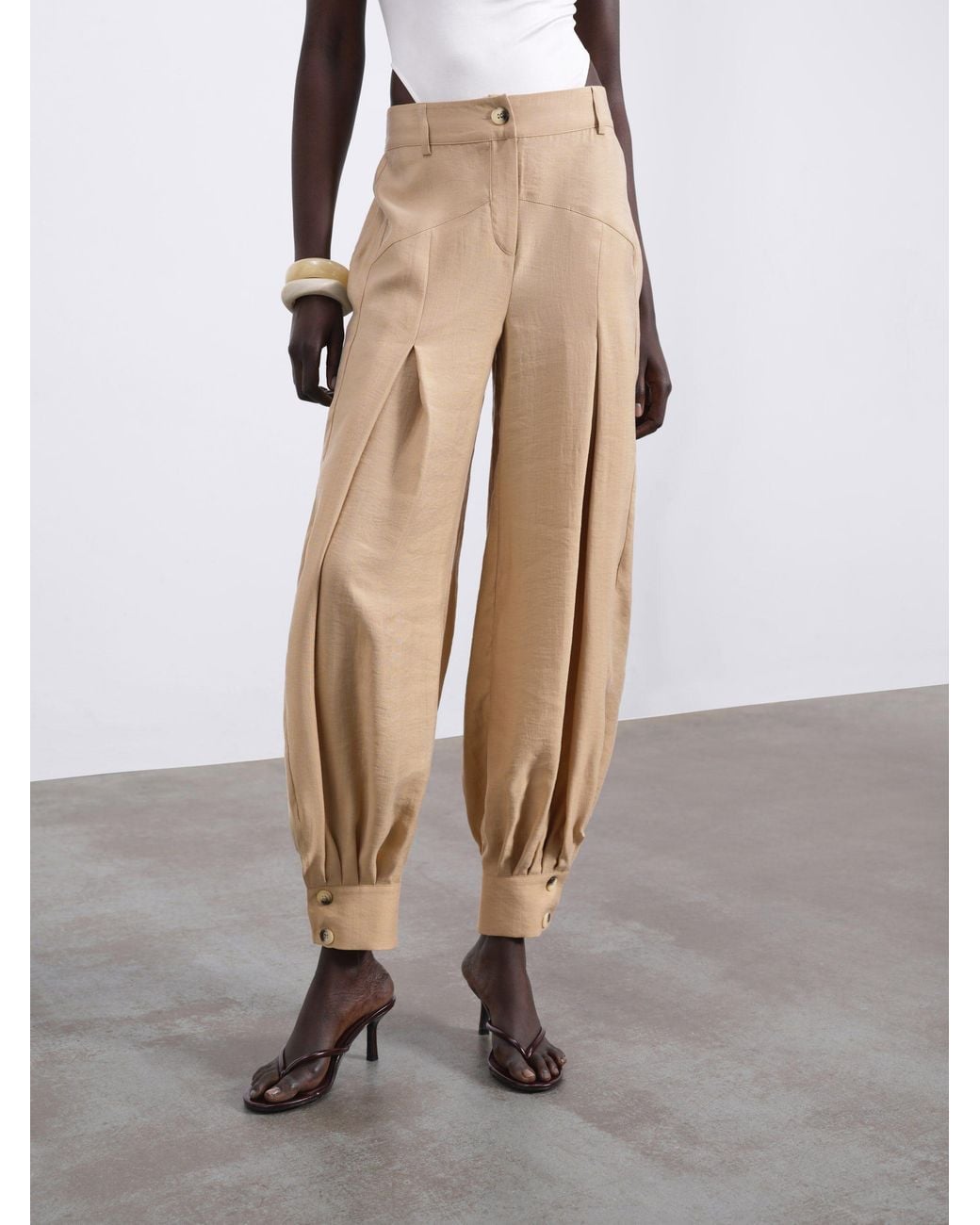 Sélone Natural Nessa Pleated Balloon Trousers