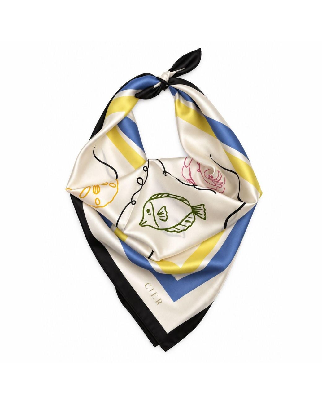 Cier Metallic Sea Creatures Scarf
