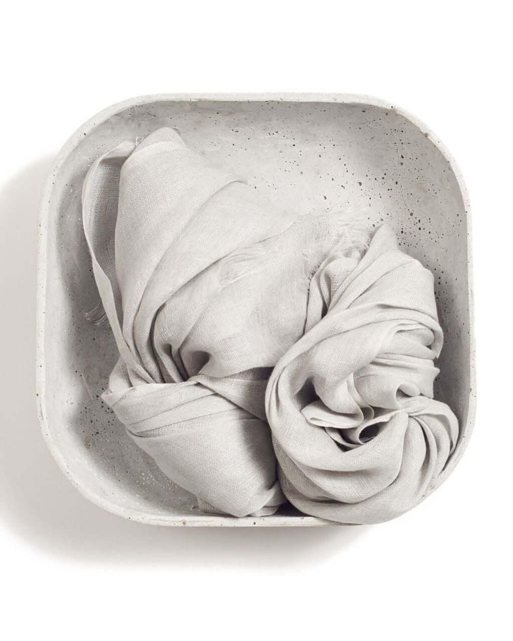 Variously White Pebble Light Hand Woven Soft Linen Scarf