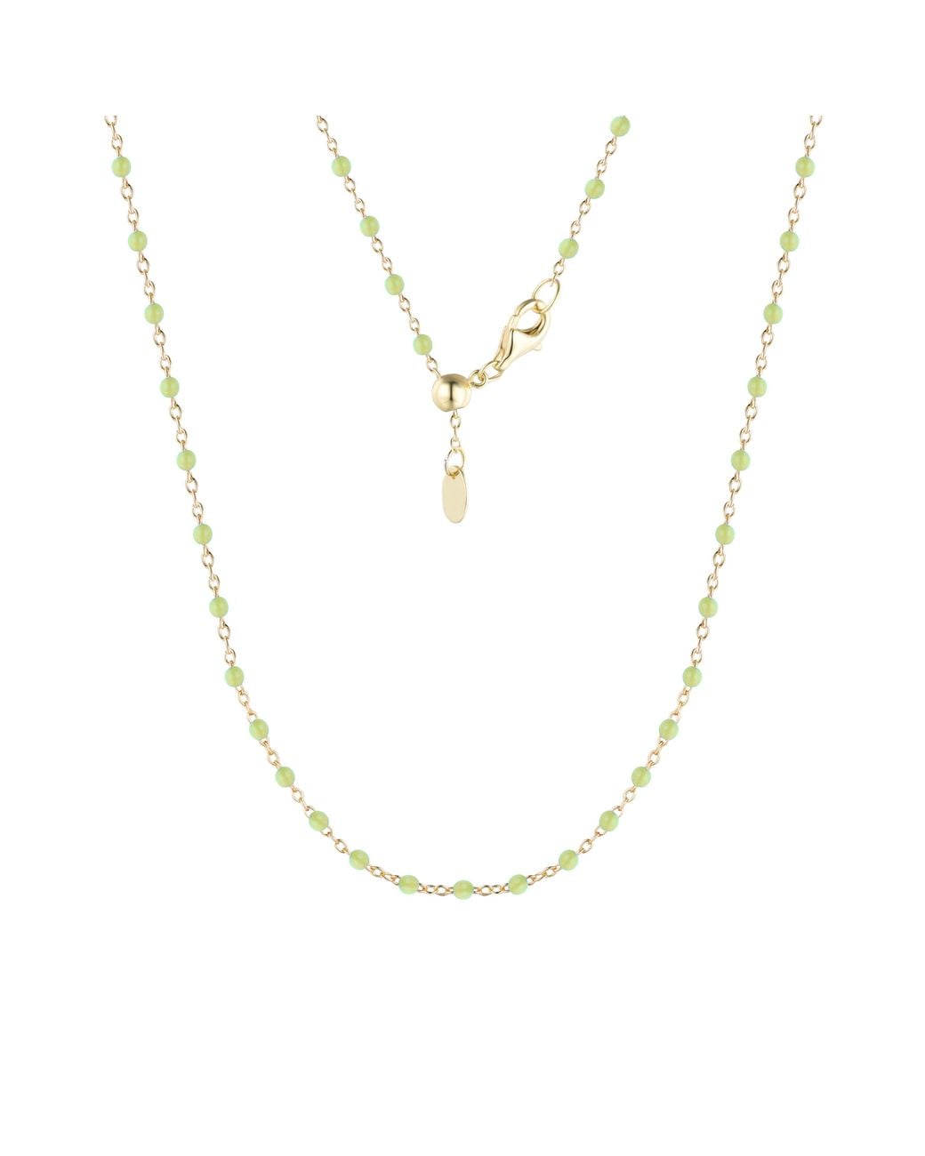 KAMARIA Metallic Enamel Beaded Chain Necklace