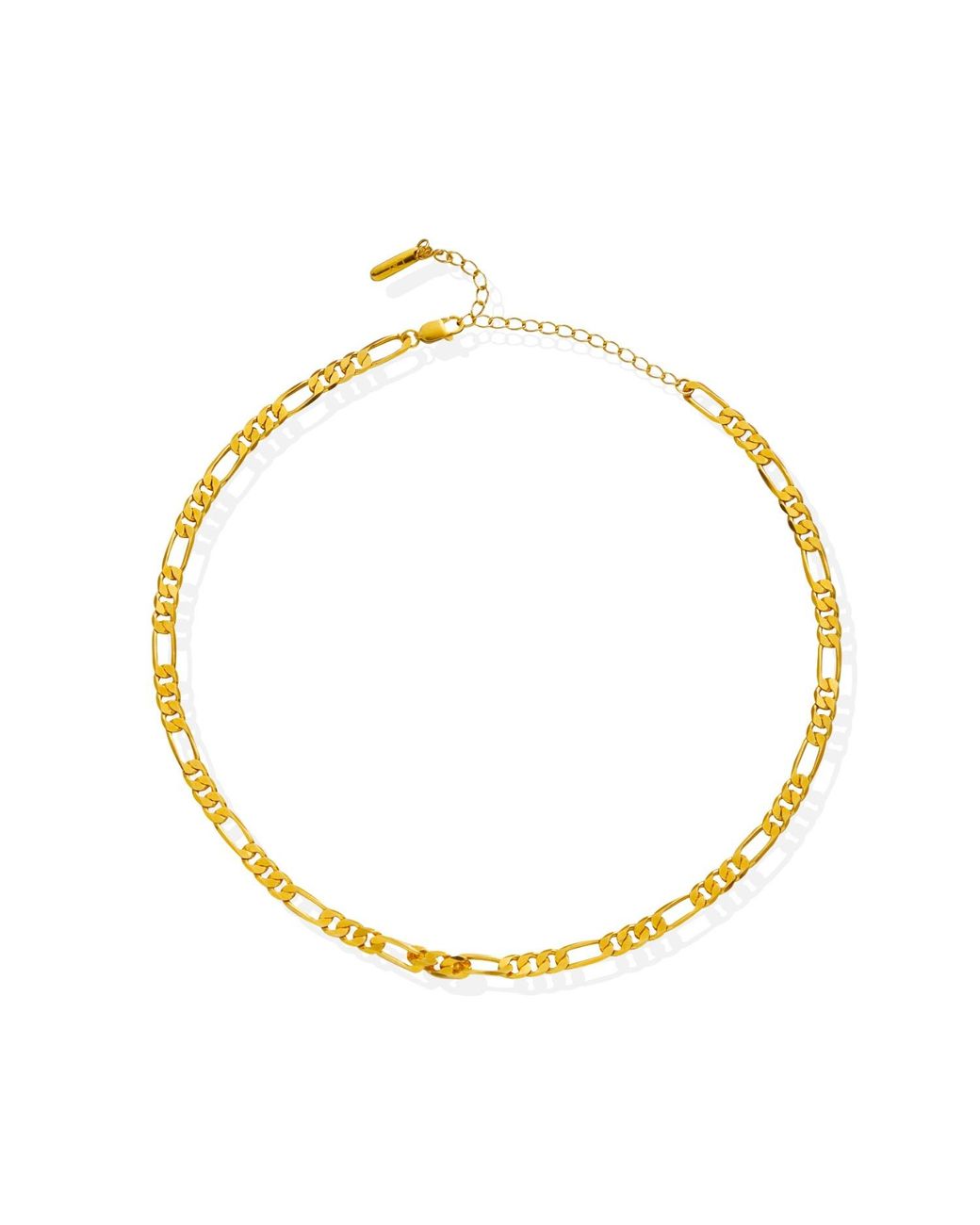 Lait & Lune Metallic Mesa Figaro Chain Necklace