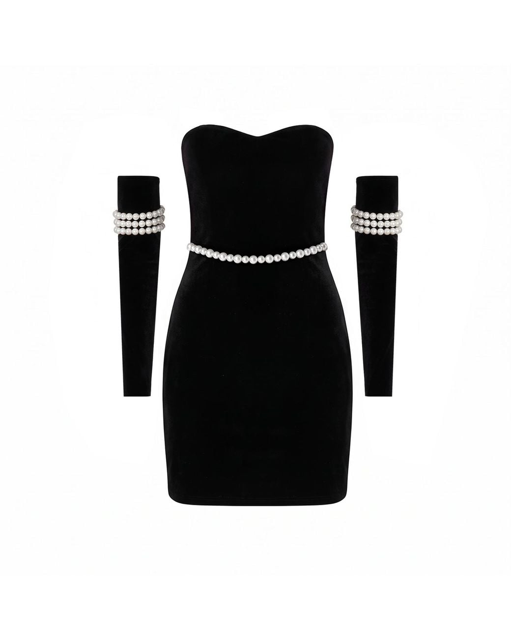 Nur Karaata Black Amara Mini Dress
