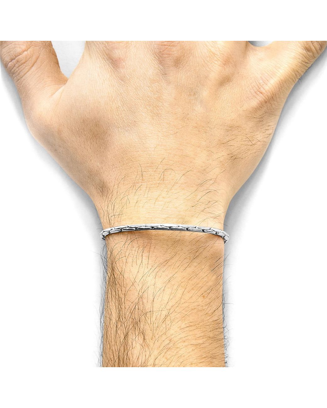 Anchor and Crew Metallic Mizzen Sail Chain Bangle for men