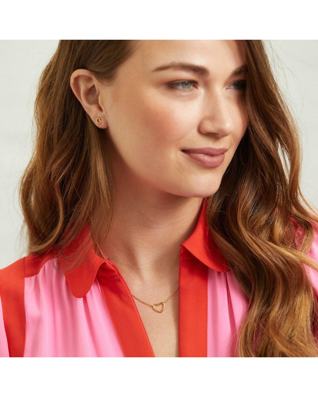 Auree Jewellery Metallic Verona Vermeil Love Heart Necklace